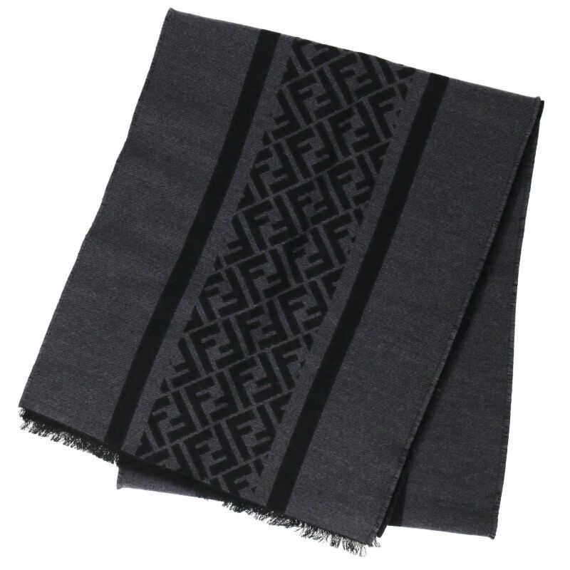 フェンディ FXS 124 ズッカ柄マフラー メンズ