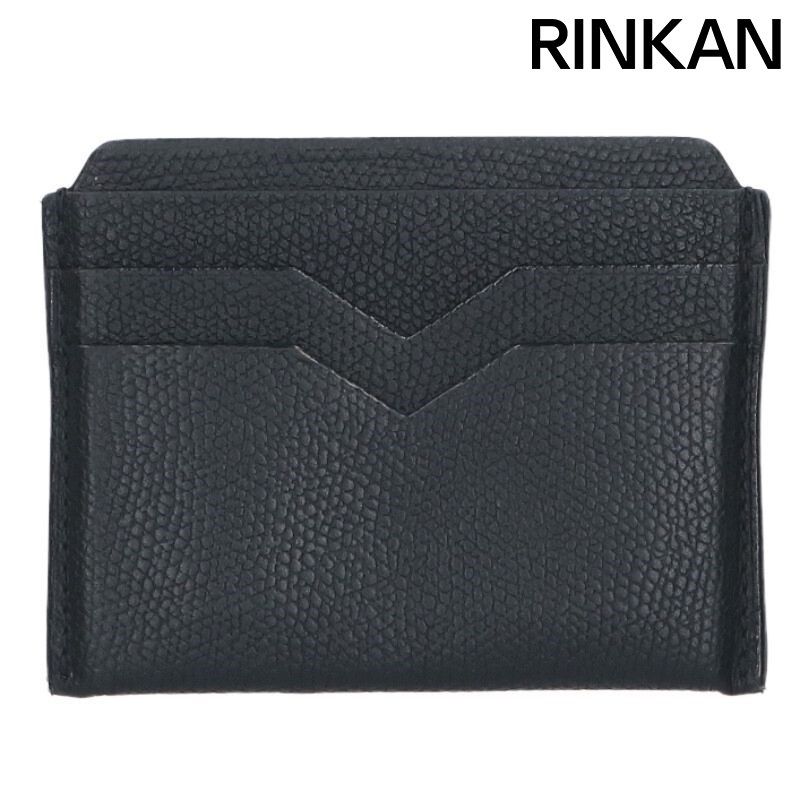 ヴァレクストラ V字カットレザーカードケース メンズ