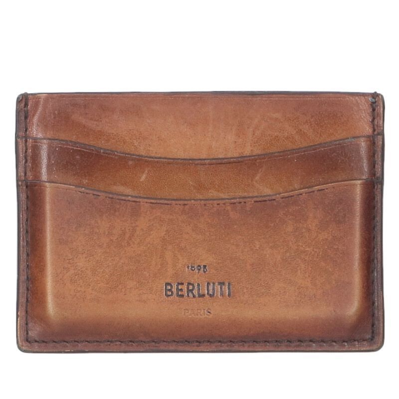 ベルルッティ フロントロゴデザインカードケース メンズ