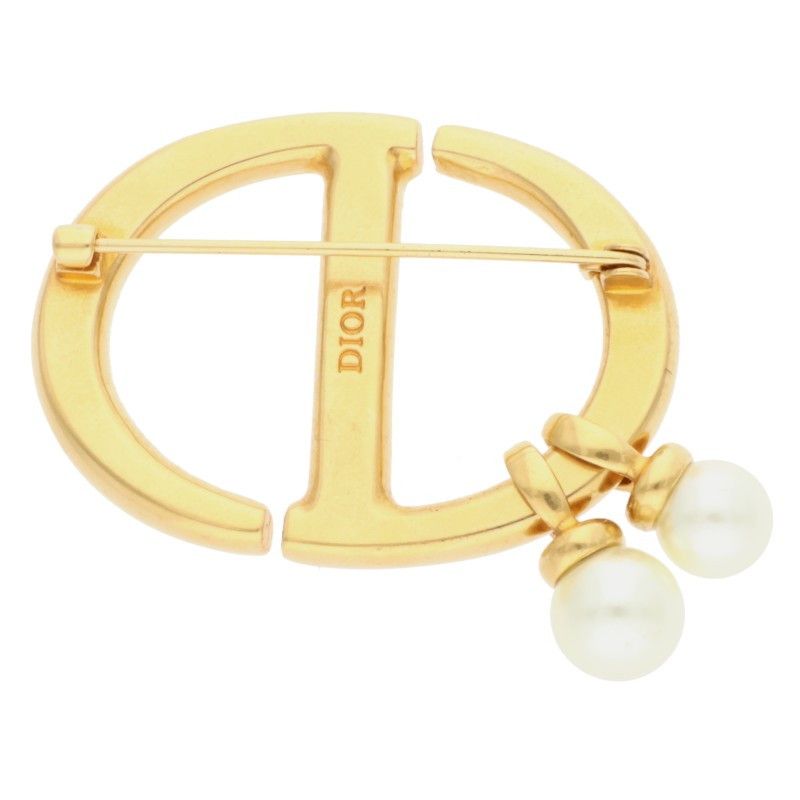 パール装飾CDアイコンブローチ メンズ