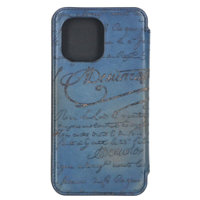 ベルルッティ カリグラフィレザー二つ折りアイフォンケース メンズ