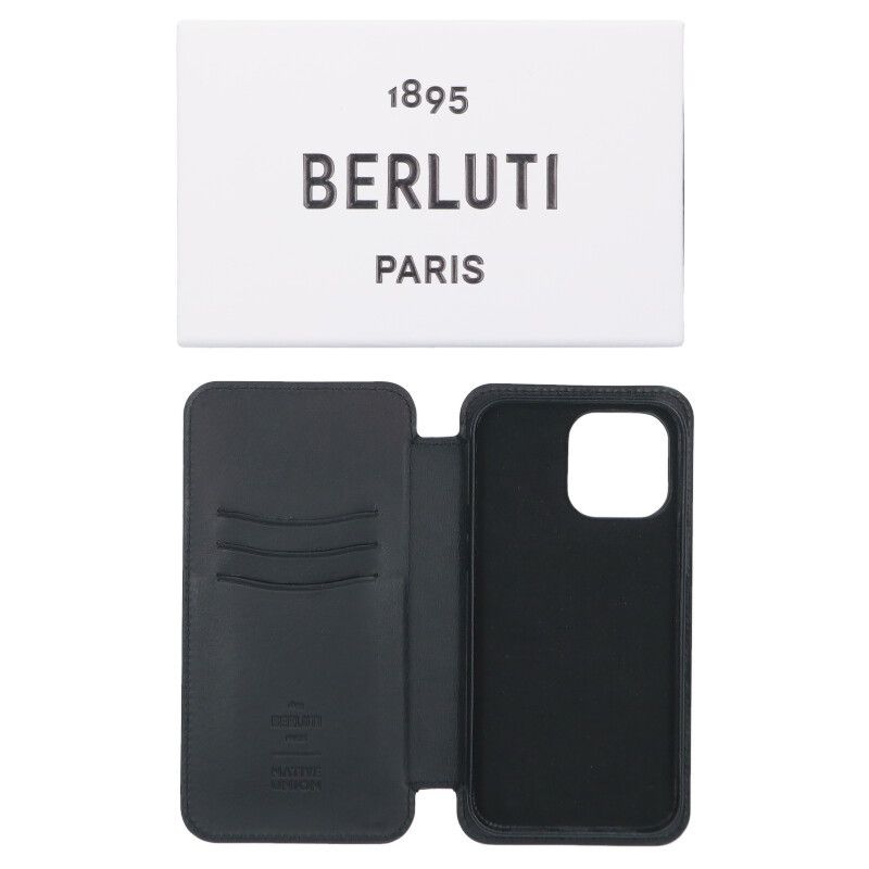  ベルルッティ カリグラフィレザー二つ折りアイフォンケース メンズ iPhone その他 小物
