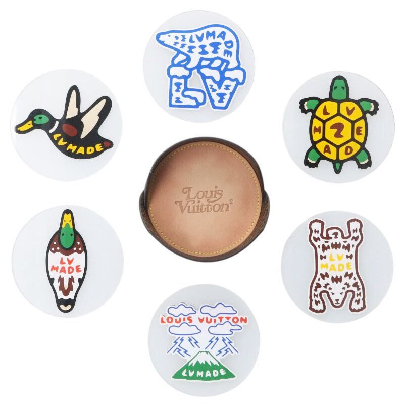 ルイヴィトン MD 0230 デザインプリントコースターセット メンズ