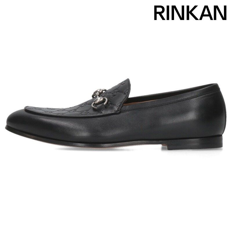 グッチ 798997 GG柄ホースビットレザーシューズ メンズ 8.5