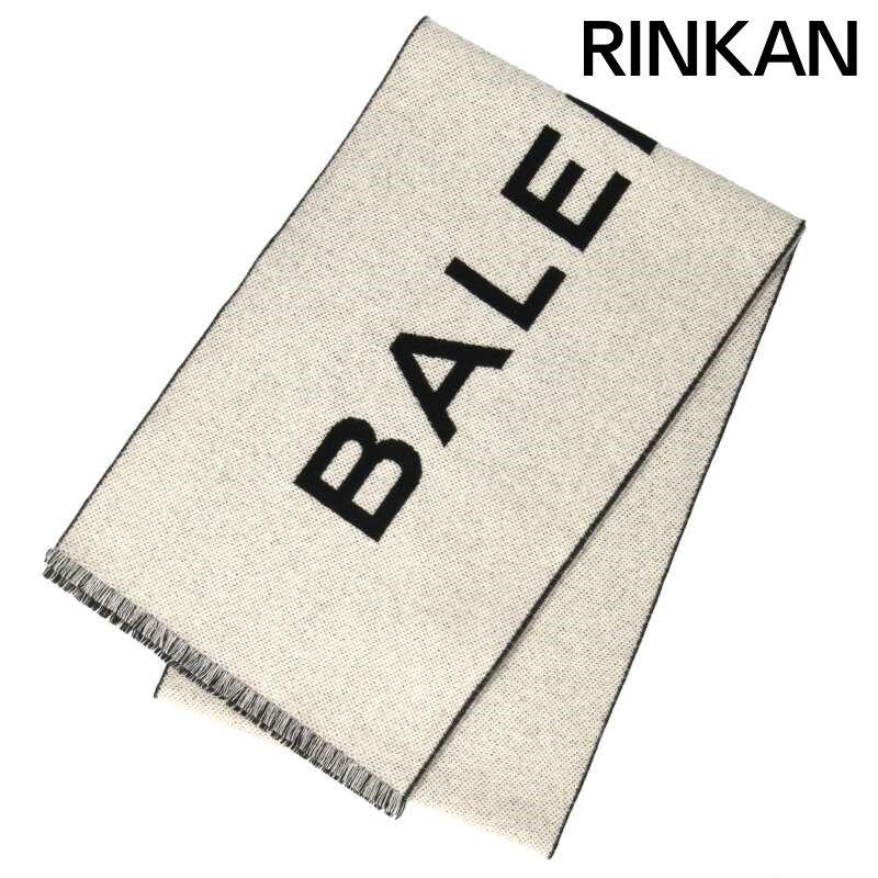 バレンシアガ 434269 320B4 ロゴカシミヤマフラー メンズ