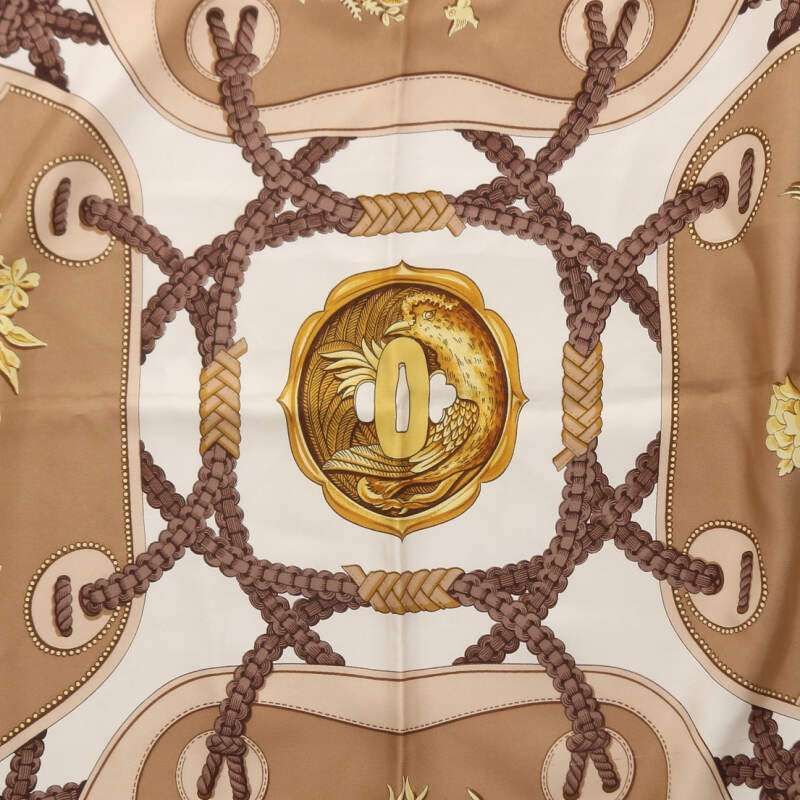  エルメス カレ90 TSUBAS シルク総柄スカーフ メンズ 90 その他 小物