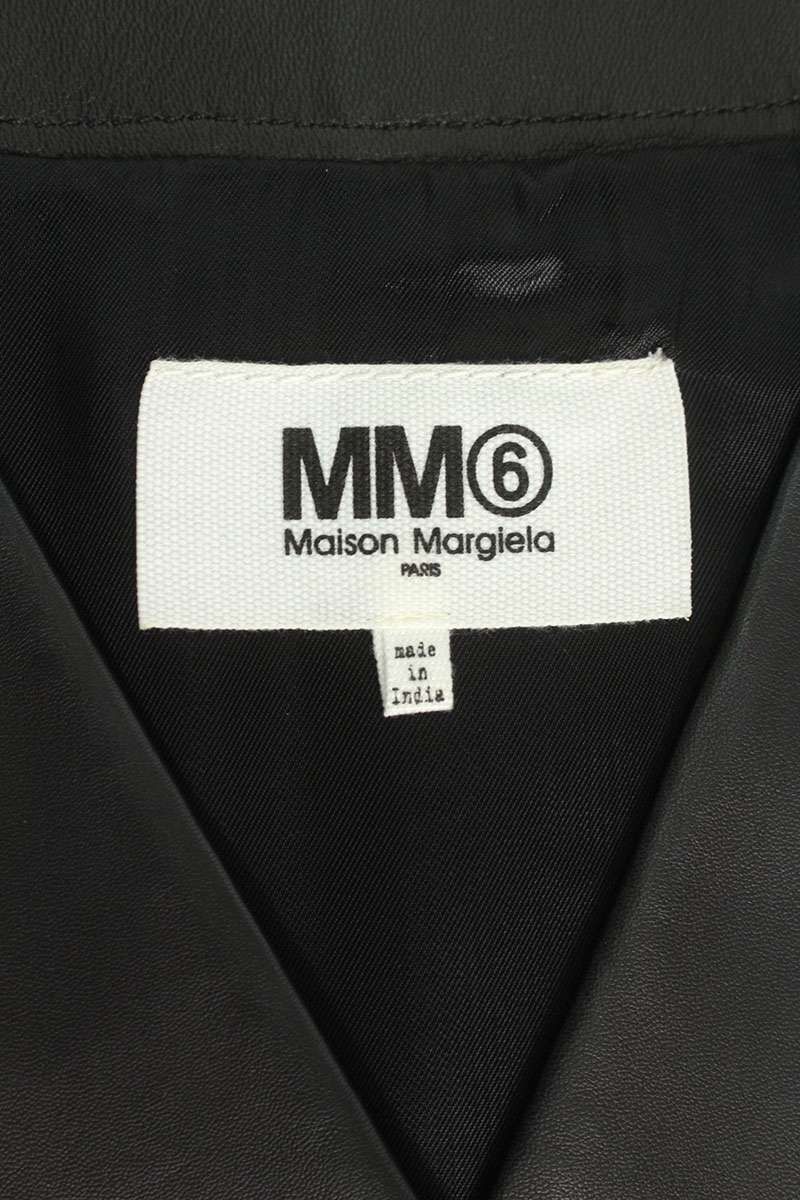 エムエムシックス 21AW S52AW0165 ベルテッドノー レザージャケット レディース 42 GULLKHAN_COM