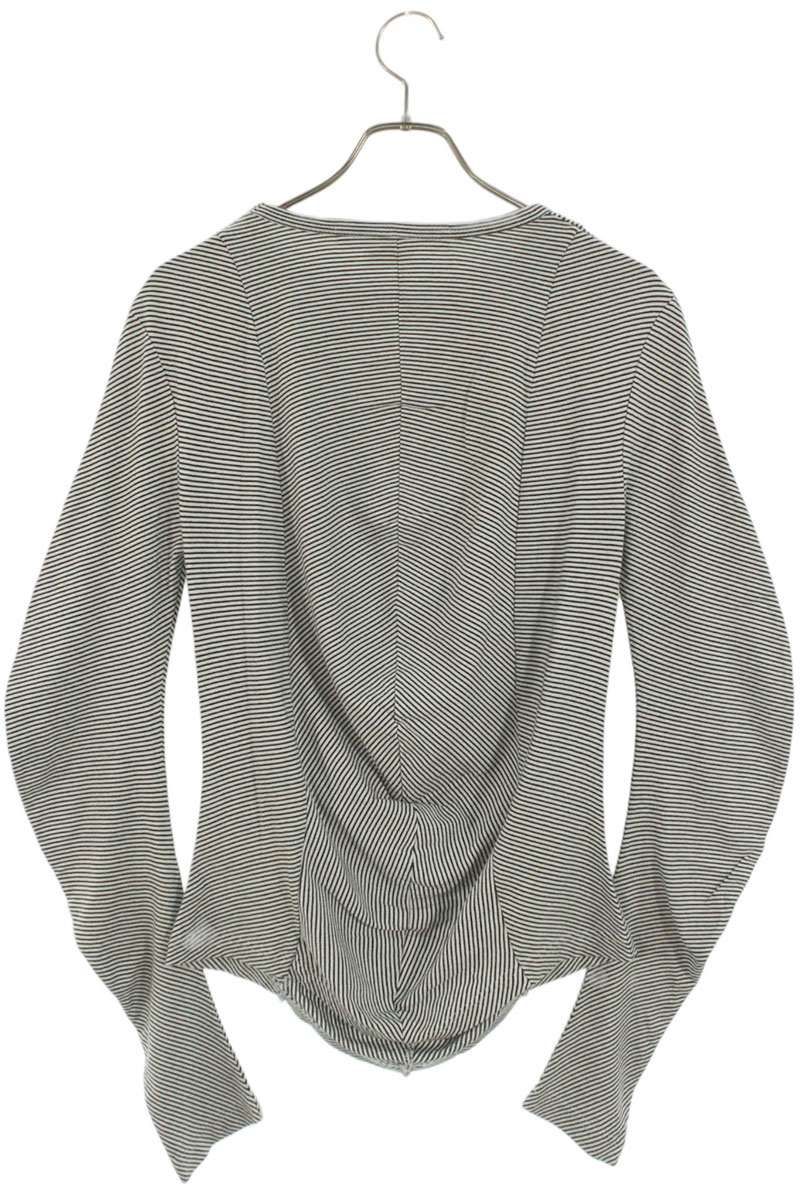  コムデギャルソンジュンヤワタナベ JS-T 021 AD 2006ドレープボーダー長袖カットソー レディース S 長袖 Tシャツ カットソー