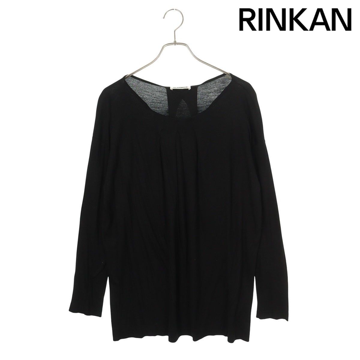 ジルサンダー プリーツレーヨンシルク長袖カットソー レディース 38