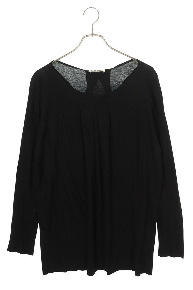 ジルサンダー プリーツレーヨンシルク長袖カットソー レディース 38