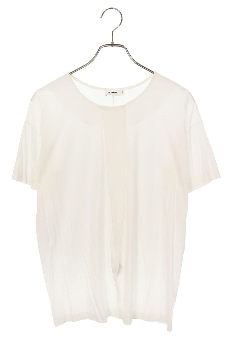 ジルサンダー プリーツコットンレーヨンTシャツ レディース L