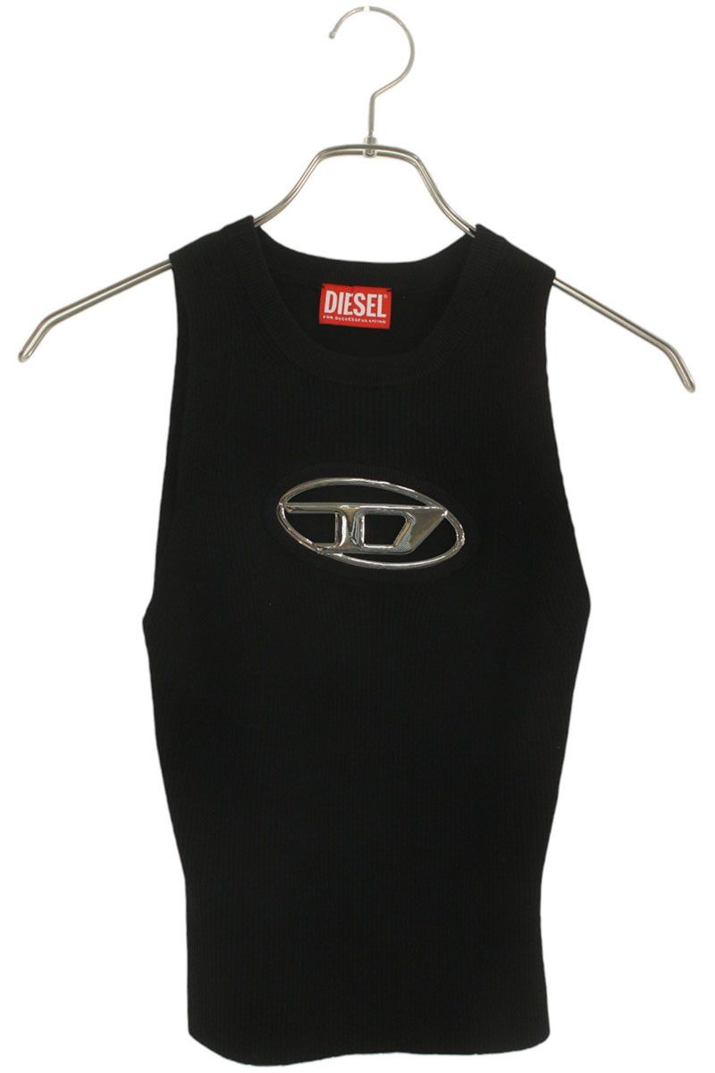 ディーゼル M-O NERVA-TOP オーバルロゴプレート リブタンクトップ レディース S