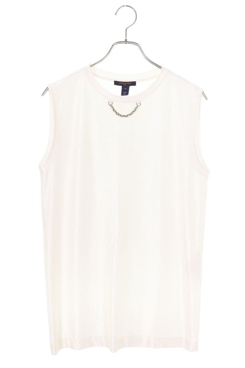 ルイヴィトン 21 AW RW 212 B XUZ FLRO 31 レーヨンネックチェーンノースリーブカットソー レディース XS