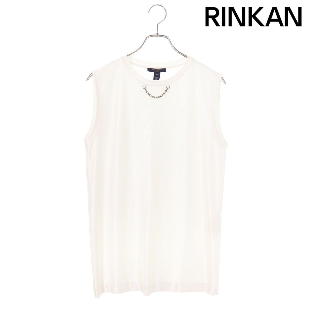 ルイヴィトン 21AW RW212B XUZ FLRO31 レーヨンネックチェーンノースリーブカットソー レディース XS