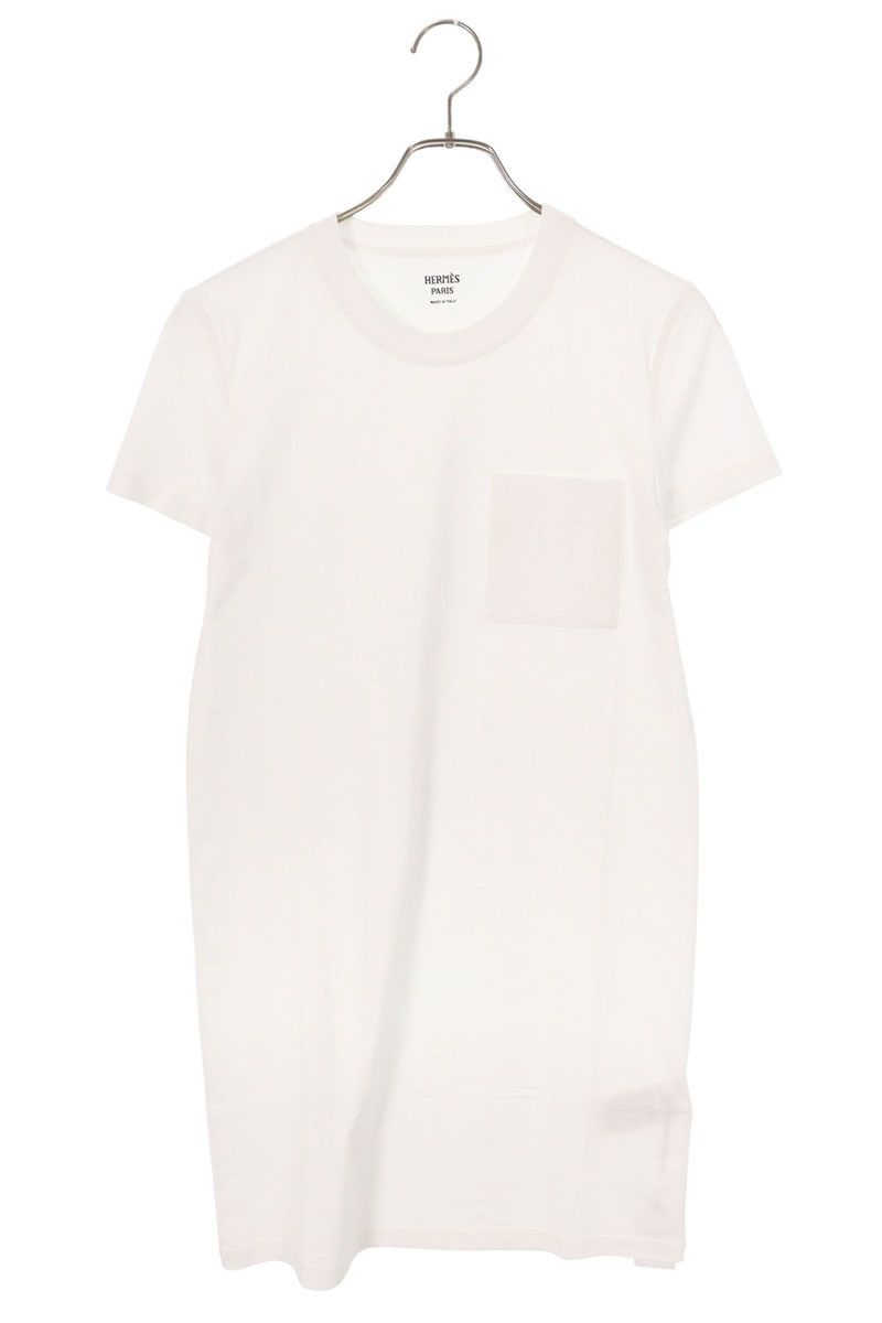 エルメス 4E4515DA 刺繍ポケットワンピース レディース 34