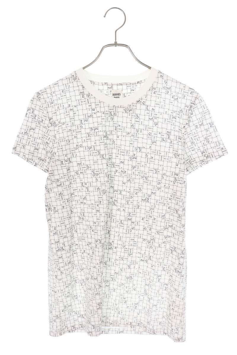 エルメス ボルデュックチェックコットンカットソー レディース 34