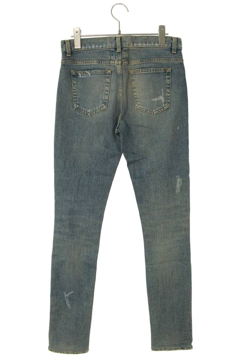 クラッシュ加工デニムパンツ レディース