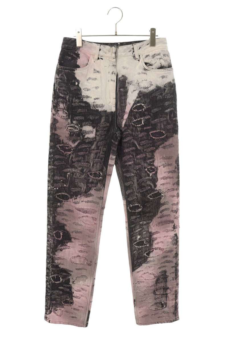 ジバンシィ BW50V750SQ デストロイリペアブリーチ加工デニムパンツ レディース 29インチ