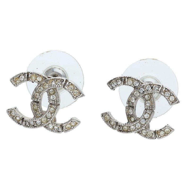 シャネル A16K ココマークラインストーンピアス レディース