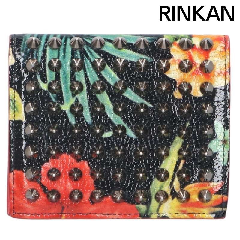 クリスチャンルブタン ハワイアンレザースタッズ財布 レディース