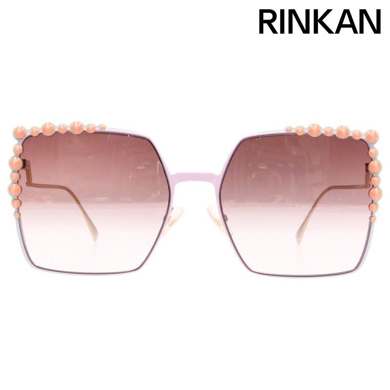 フェンディ FF0259 スクエアメタルフレームサングラス レディース 60 19 145