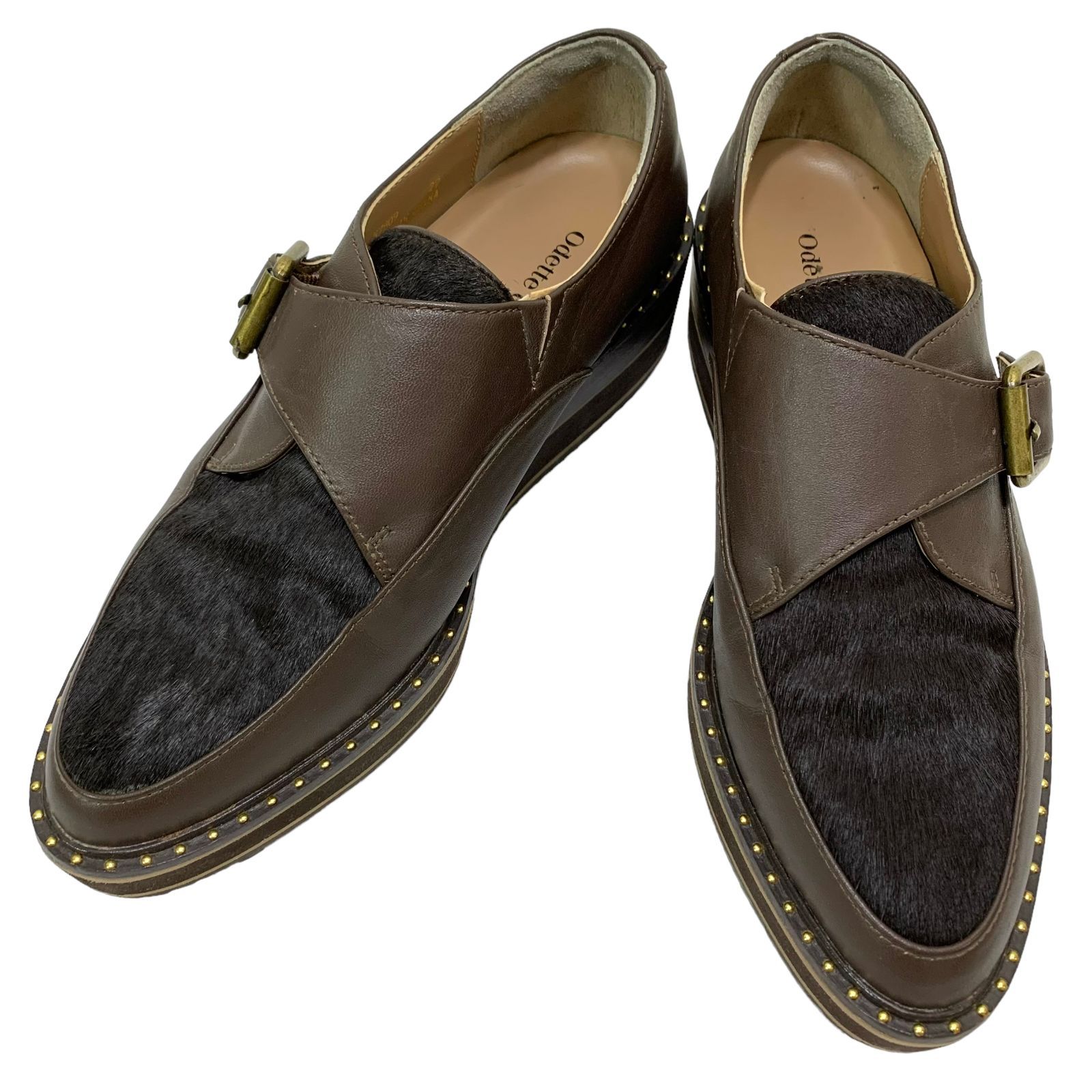 美品】オデットエオディール (22) ローファー 厚底 パンプス シングル 