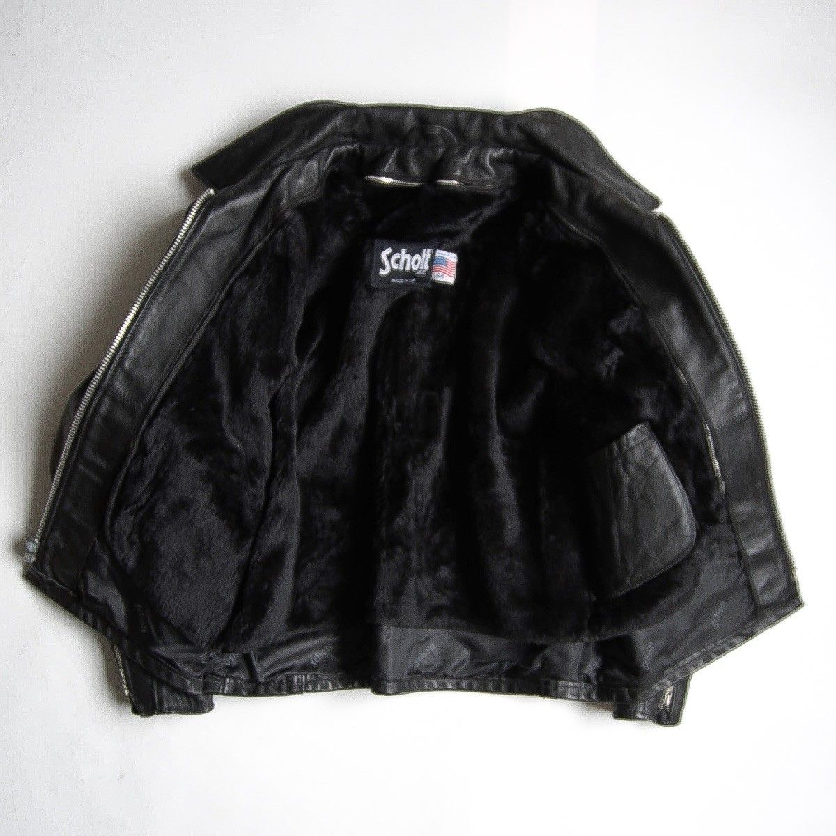 美品/ビッグサイズ】SCHOTT【642/シングルライダースジャケット】44 襟