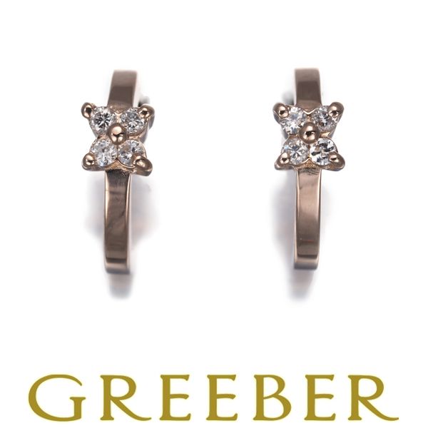 ヴァンドーム ピアス ダイヤ ダイヤモンド フラワー K18PG 177486