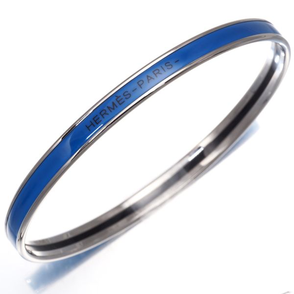 エルメス ブレスレット ユニ ブルー バングル エナメル #179403 - メルカリ
