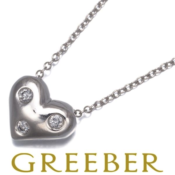 ティファニー ネックレス ダイヤ ダイヤモンド ドッツ ハート Pt950 172412