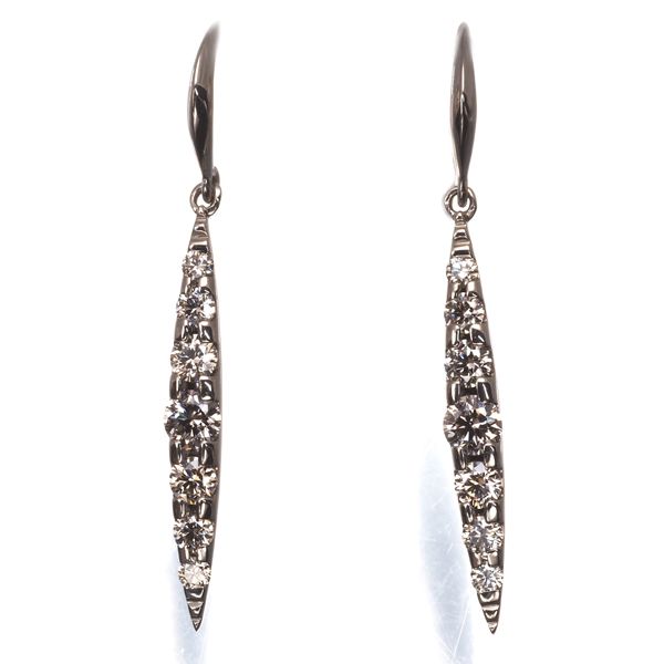 カシケイ ピアス ダイヤ ダイヤモンド 0.48ct ネイキッド フック K18BG 180195