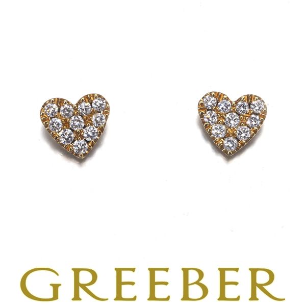 アーカー ピアス ダイヤ ダイヤモンド 0.05ct 0.05ct ハートパヴェ K18YG 178797