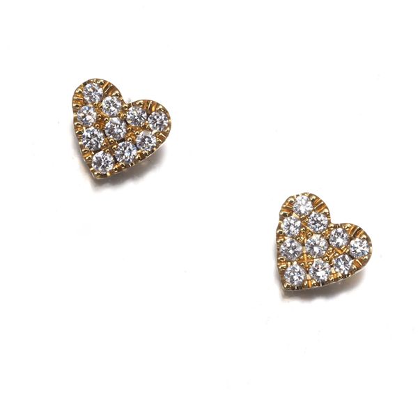 アーカー ピアス ダイヤ ダイヤモンド 0.05ct 0.05ct ハートパヴェ K18YG 178797