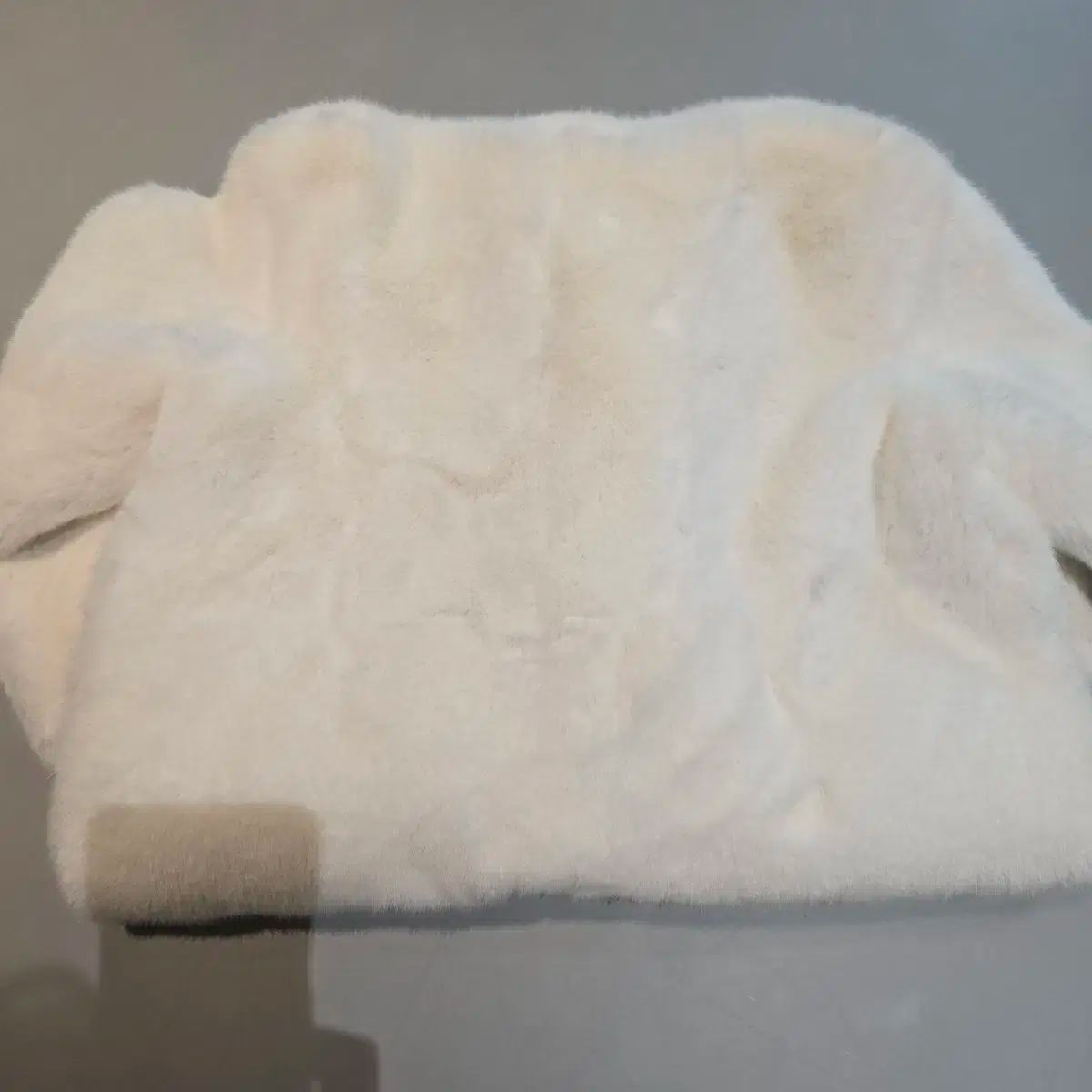  ルモチーフ シグネチャー 女の子用 白 エコファー ロング ビーズ 装飾 コート L その他 ジャケット ブルゾン