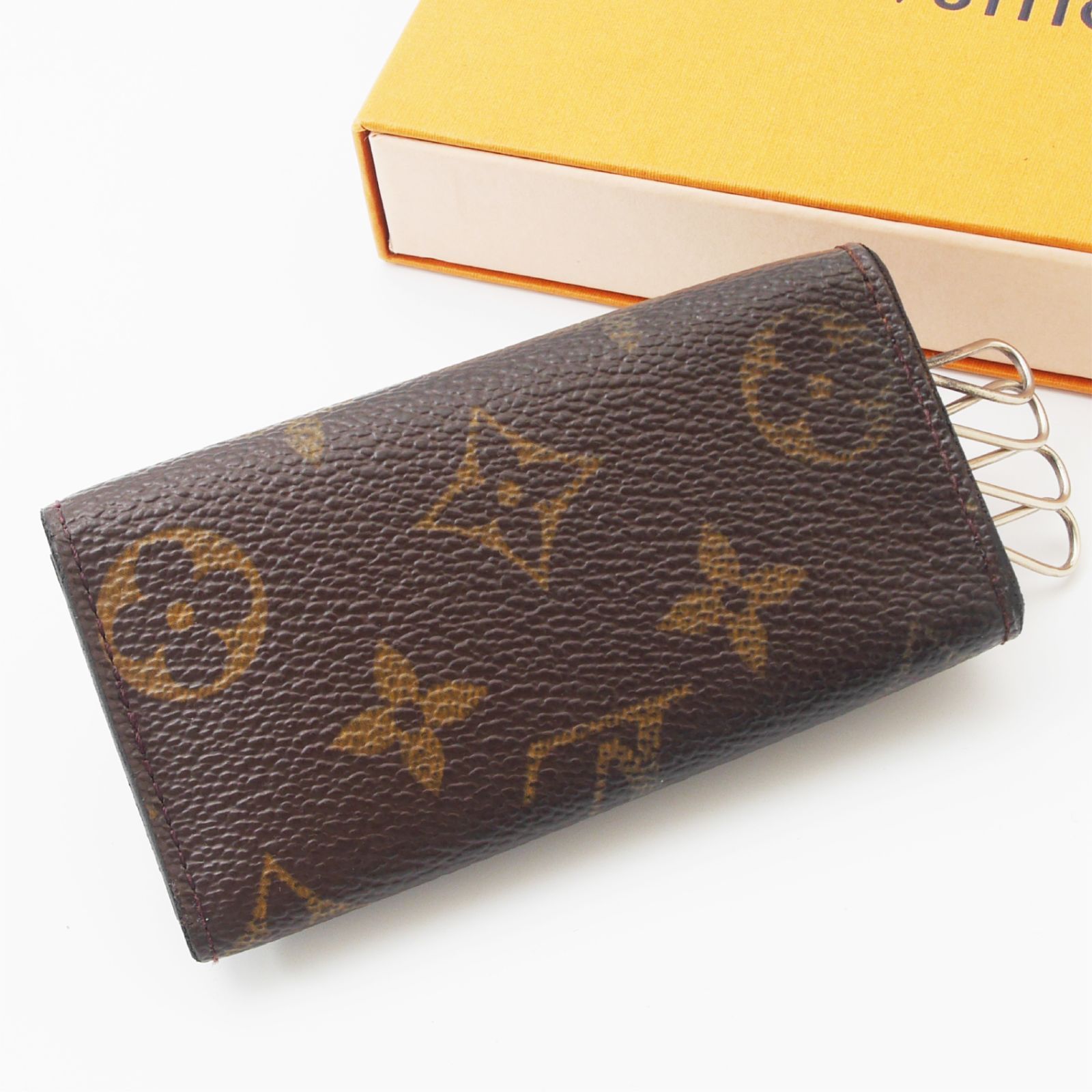 ルイヴィトン モノグラム キーケース ミュルティクレ4 鍵4本収納 ブラウン 25-252