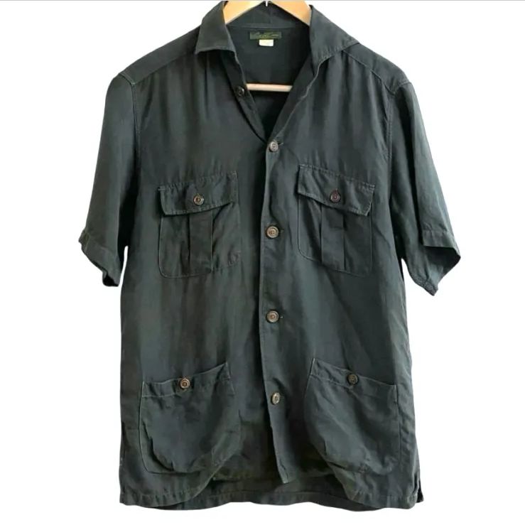 Old Joe ジョー 麻 テンセル 開襟 オープン 半袖シャツ 40