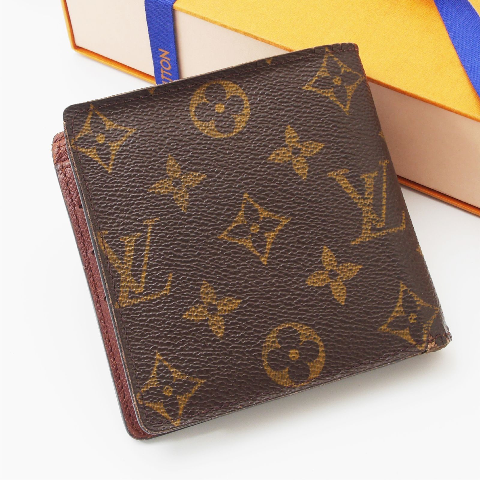 その他 ルイヴィトン モノグラム ポルトフォイユ マルコ 二つ折り財布 ブラウン 25-253