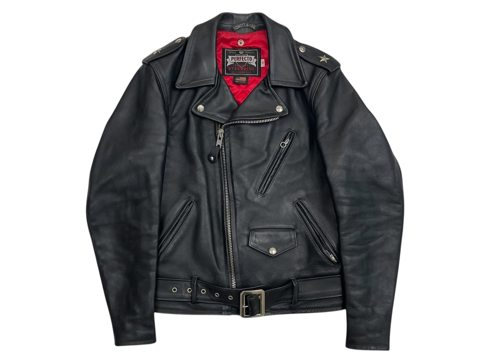 38 Schott ショット 7371 ワンスター 100周年 ダブル ライダーズジャケット