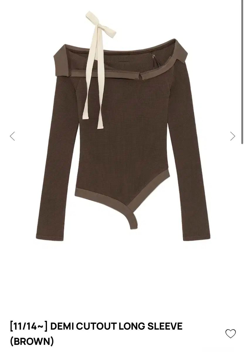 グロウニー DEMI CUTOUT LONG SLEEVE ブラウン S