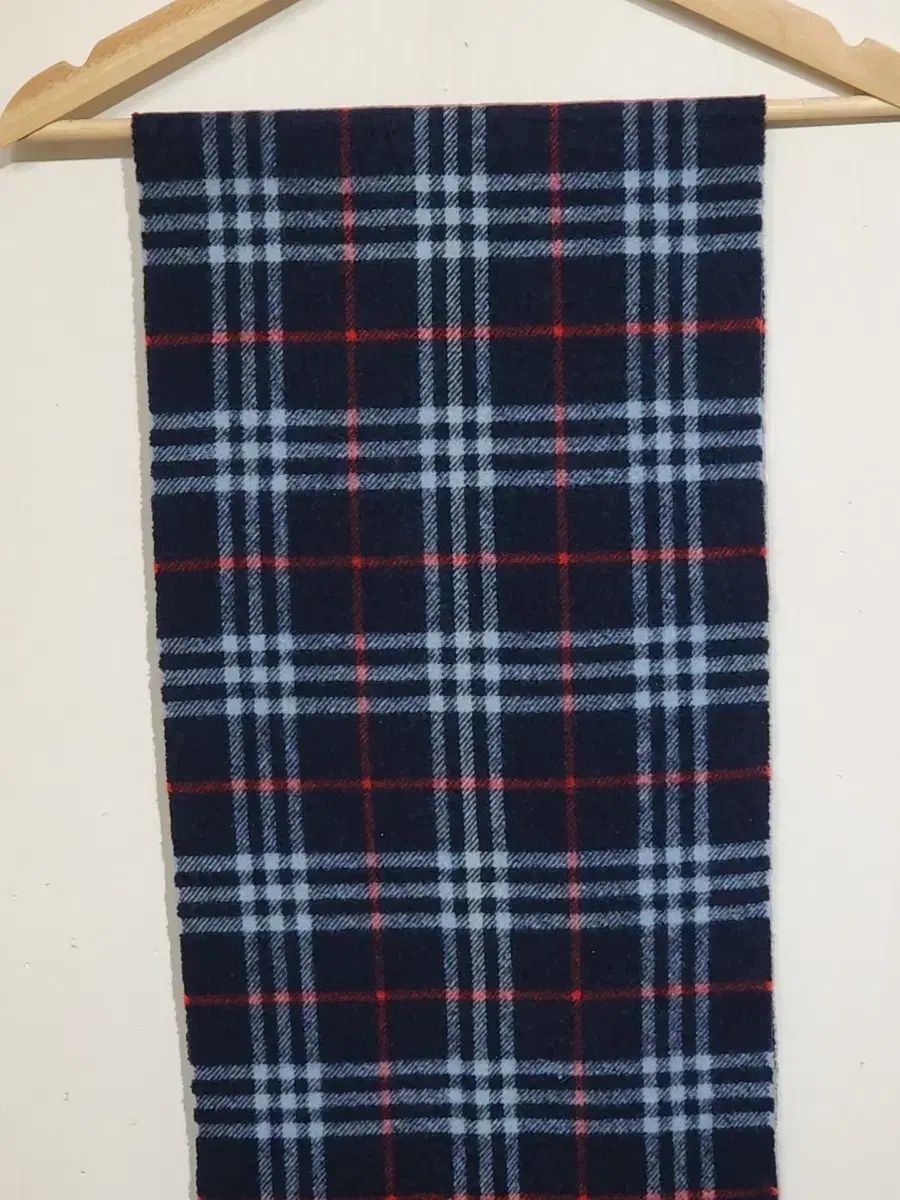 BURBERRY バーバリー チェック ネイビー マフラー ラムウール