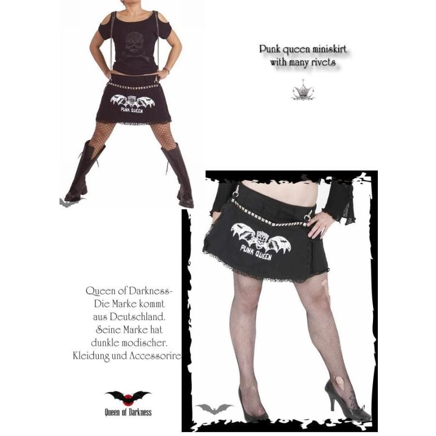 パンク ファッション エプロン付ボックスプリーツ ドクロ柄ローライズミニスカート 服 レディース wosk082