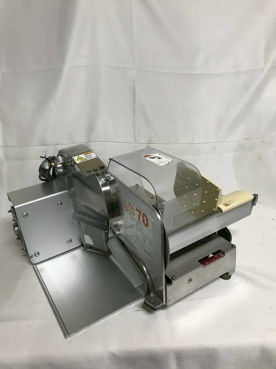 北見市発 ハクラ精機 アルファ70 一枚切スライサー A 70 シルバー 業務用 卓上