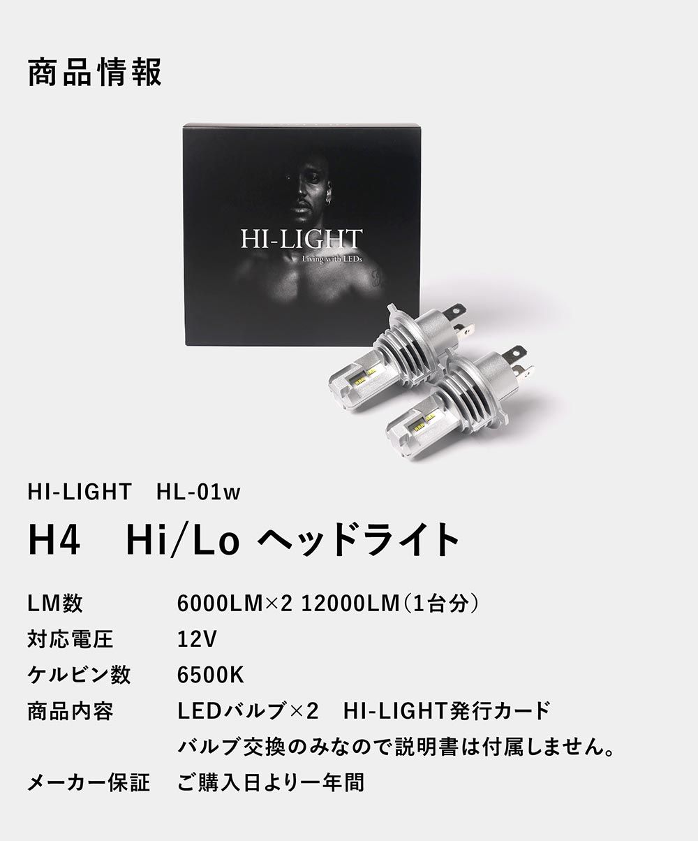 【Hi】 H4 LED バルブ JC1JC2ライフ LEDヘッドライト H4 LED ヘッド ライト ハロゲン LED化 カスタム パーツ 12000LM ハロゲン 簡単 LED化 2個セット