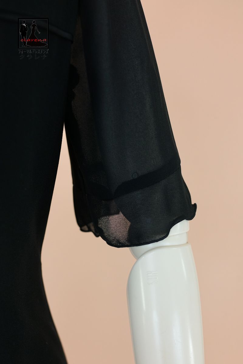 フォーマル衣装 Hewaii 慶弔 喪服 礼服 レディース ブラックフォーマル ミセス 黒アンサンブルドレス 11号 CLG405 品 洋装 ドレス MAAHADDERANG_COM