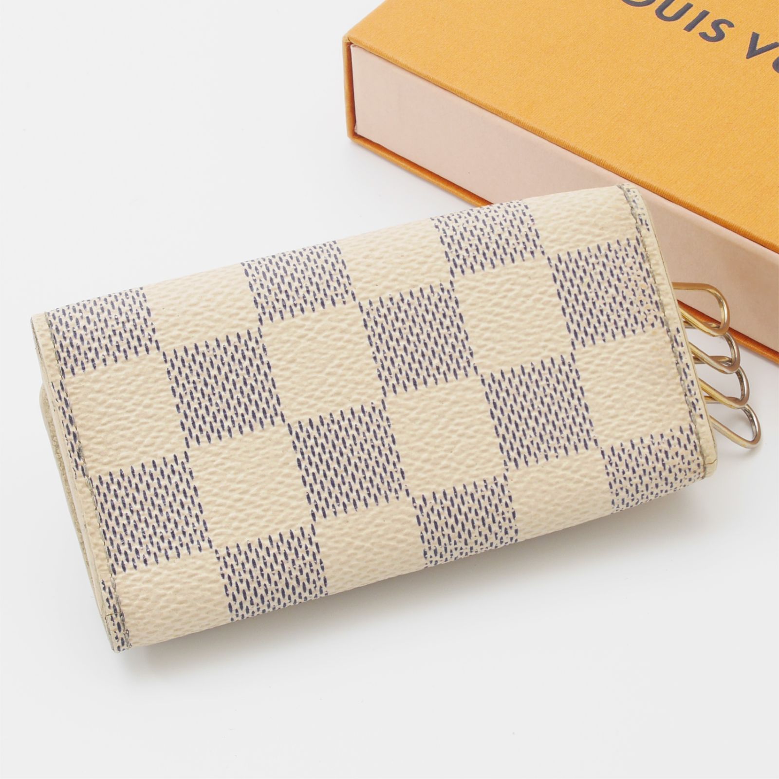 ルイヴィトン ダミエアズール キーケース ミュルティクレ4 鍵4本収納 ブラウン 25-260