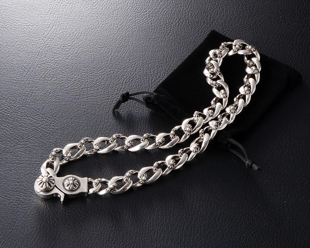 シルバー925 ウォレットチェーン メンズ レディース クロスデザイン