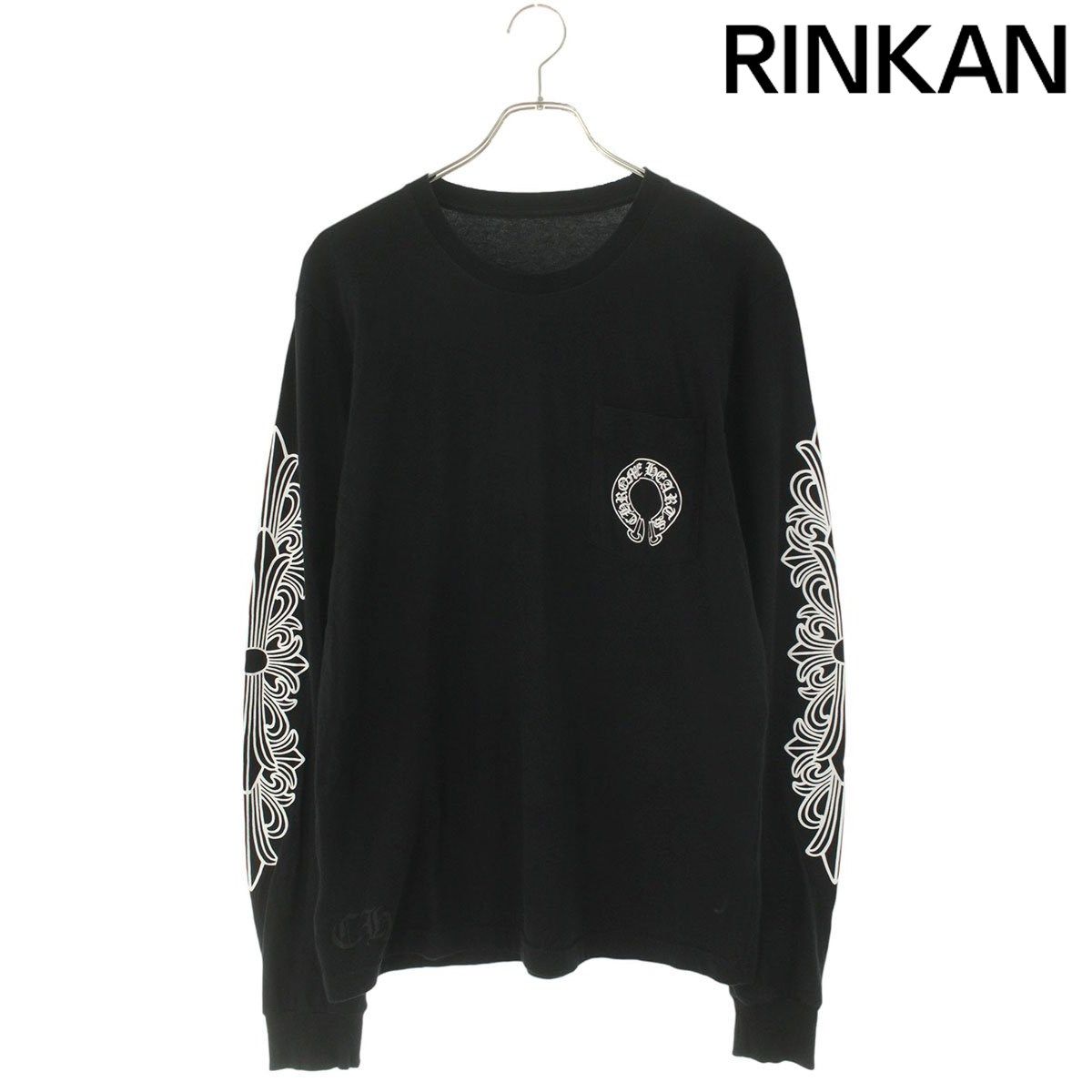 クロムハーツ CH L S 1 バックホースシュープリント長袖カットソー メンズ M