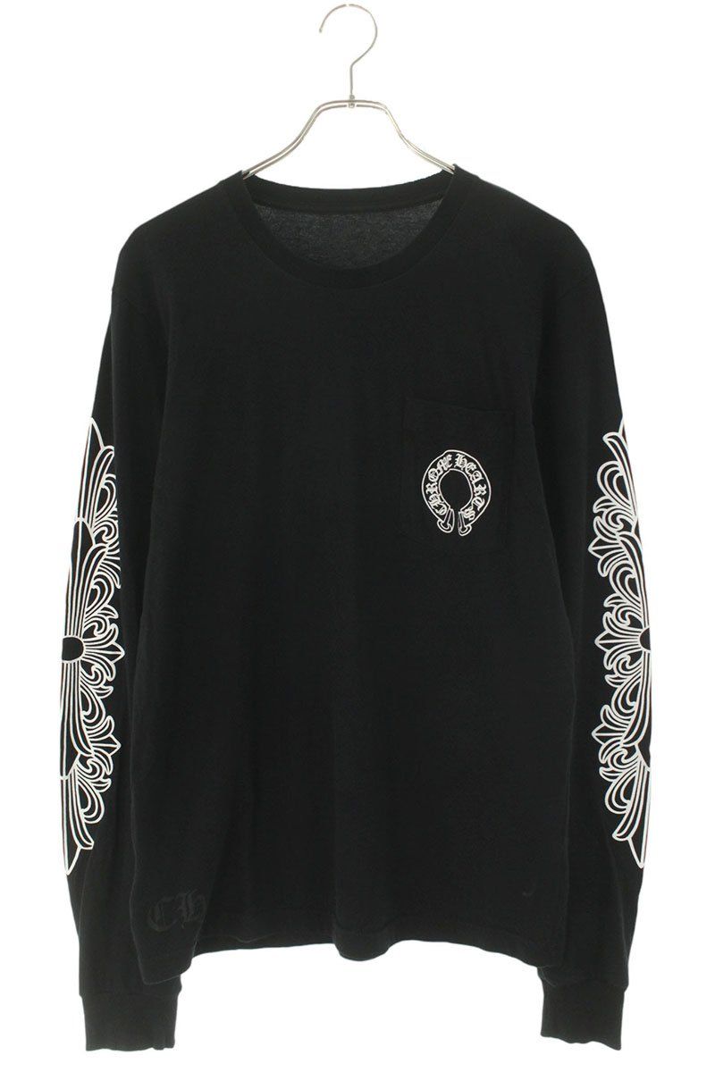クロムハーツ CH L S 1 バックホースシュープリント長袖カットソー メンズ M