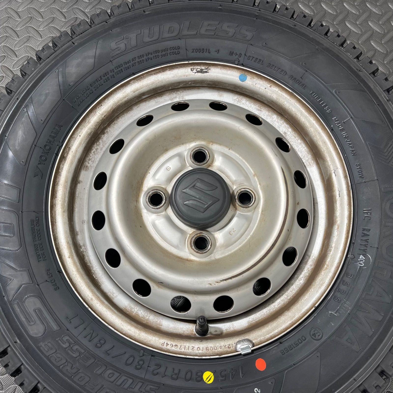 25年製 タイヤ 145 80 R 12 78 N LT ヨコハマ SY 01 スズキ キャリィ エブリィ スタッドレスタイヤ 冬タイヤ 1139