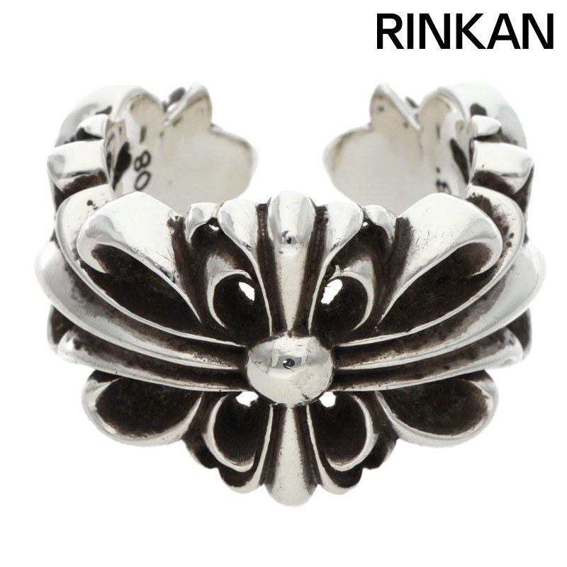 クロムハーツ DBL FLRL CRS ダブルフローラルクロス シルバーリング メンズ 21号